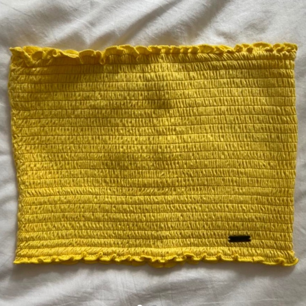 Bright yellow tube top from hollister